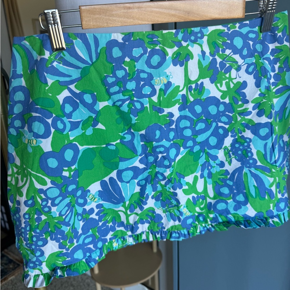 Lilly Pulitzer Green & Blue Floral Skirt